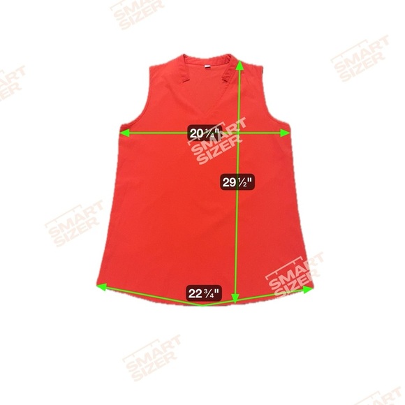 Unbranded Mock Collar Sleeveless Chiffon Blouse Women’s Size Large Orange - Picture 3 of 8